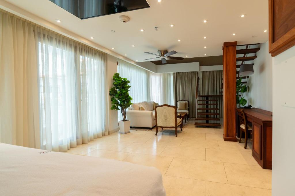 Posezení v ubytování Hotel Plaza Herrera