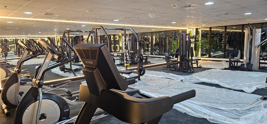 Fitness centrum a/nebo fitness zařízení v ubytování Unique studio E16