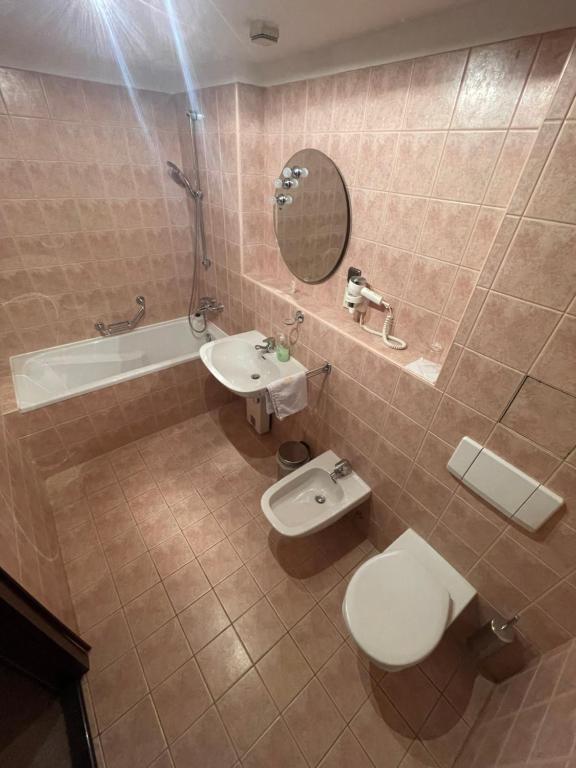 Koupelna v ubytování Hotel Bravo