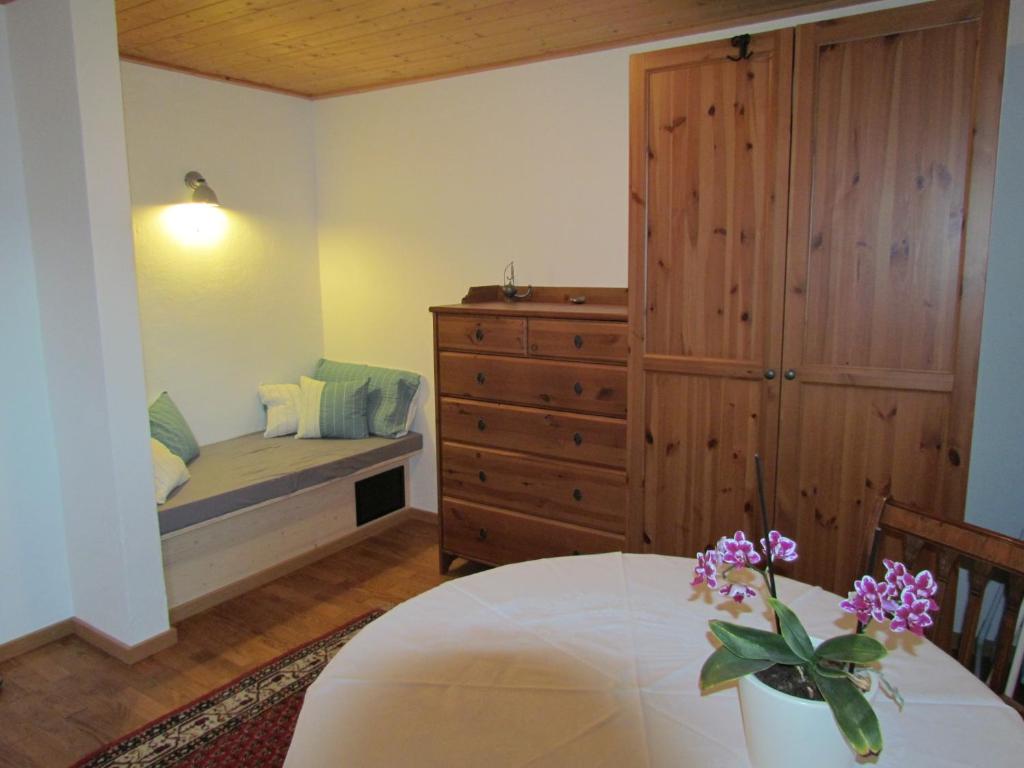 Postel nebo postele na pokoji v ubytování Haus Erle