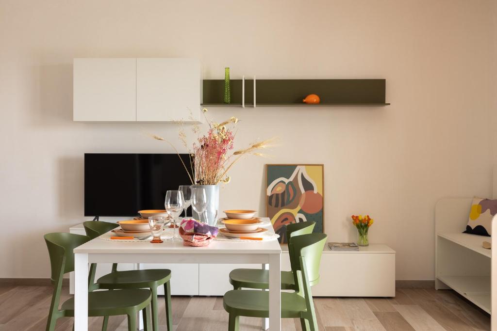 TV a/nebo společenská místnost v ubytování Color Dream Residence