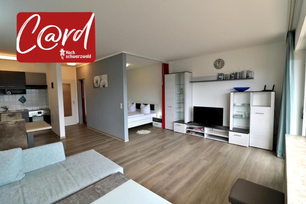 Kuchyň nebo kuchyňský kout v ubytování Apartment C46 "Valentine" im Haus Feldbergblick, Lenzkirch, Hochschwarzwaldkarte, Innenpool, Sauna