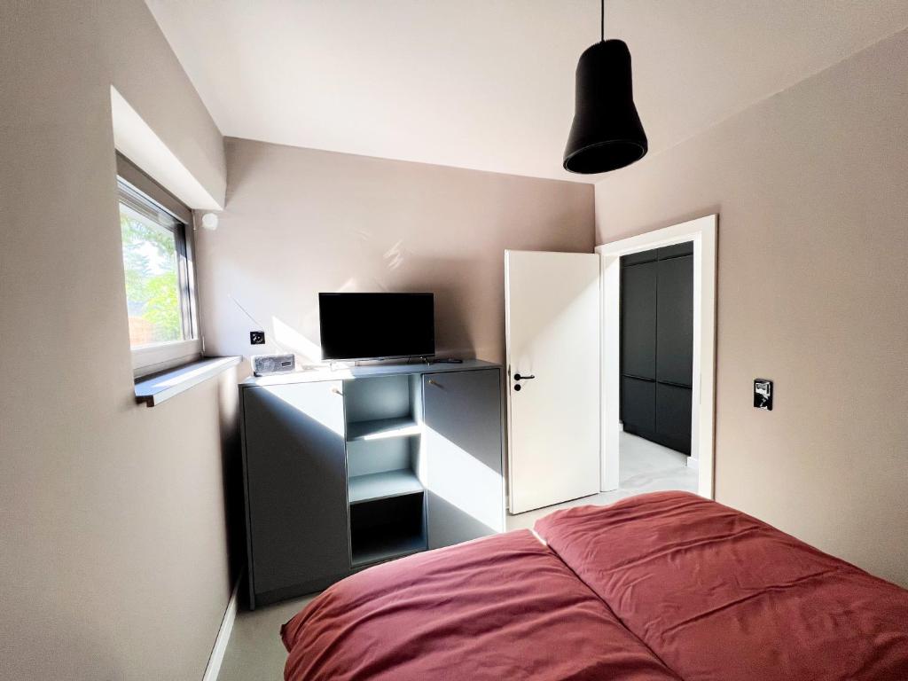 Postel nebo postele na pokoji v ubytování Wohnung Hannes