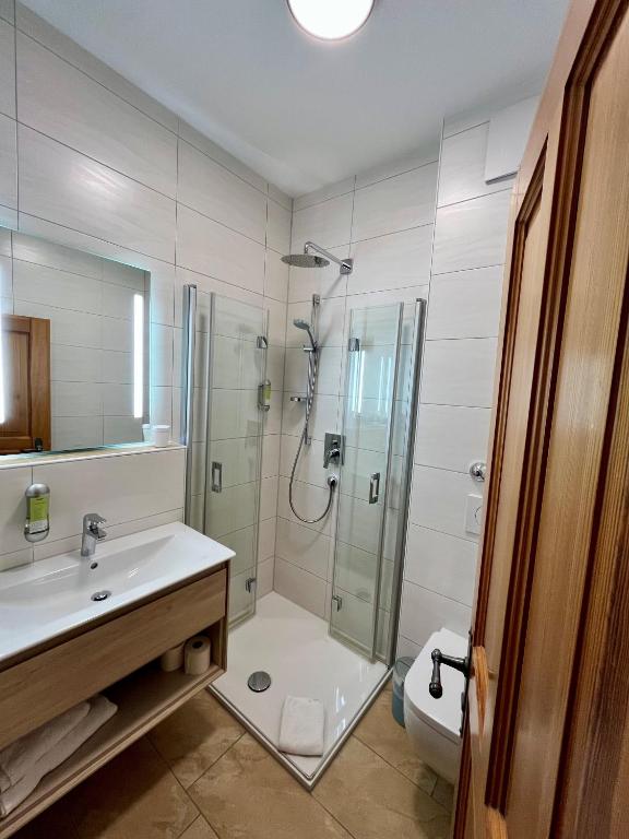 Koupelna v ubytování Hotel Oberwirt