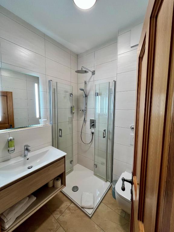 Koupelna v ubytování Hotel Oberwirt