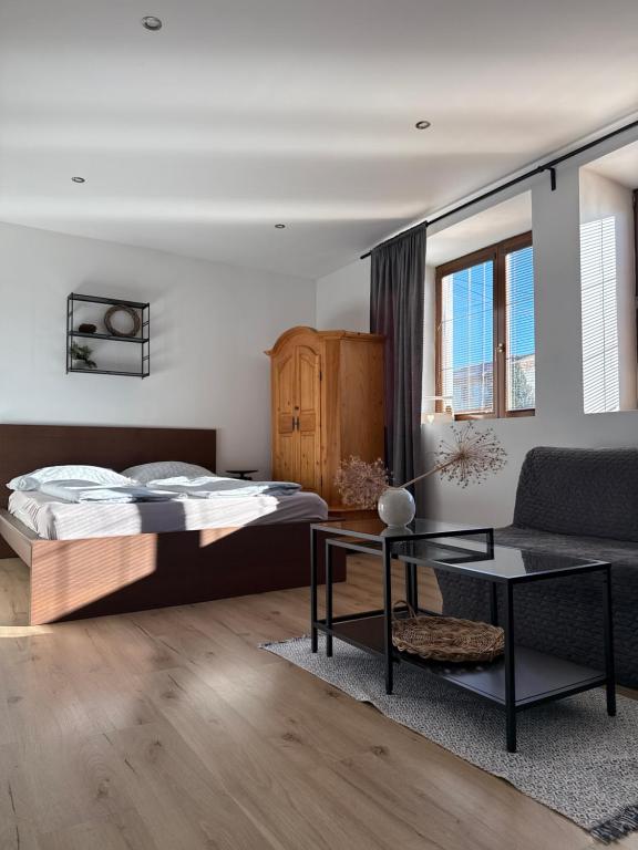 Posteľ alebo postele v izbe v ubytovaní Apartment Dubnica Prejta