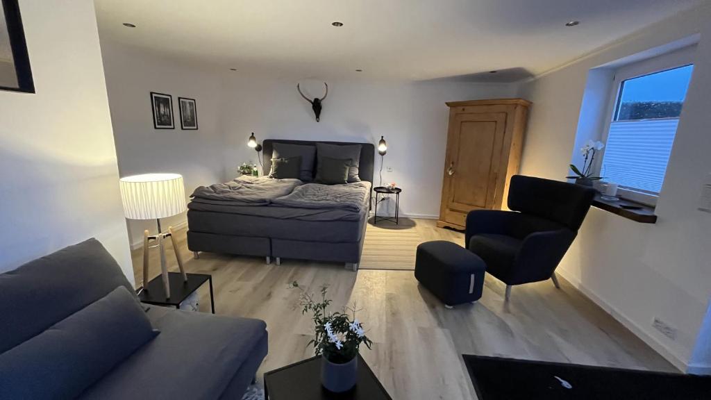 Χώρος καθιστικού στο Appartement Eifelglück