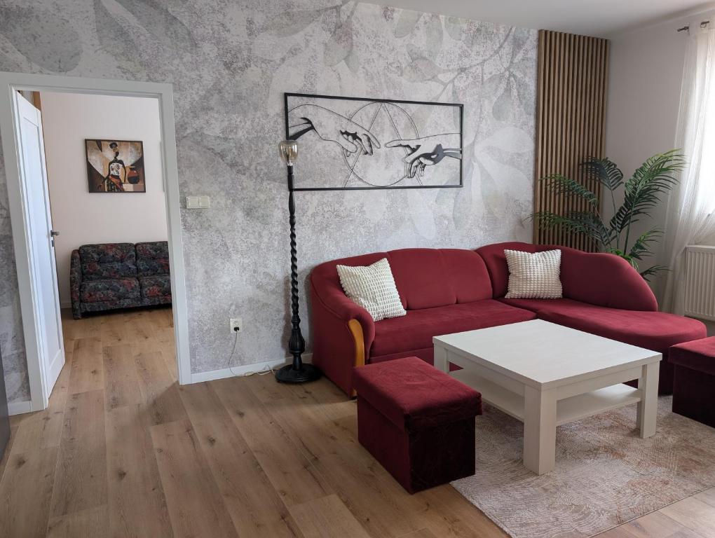 Posezení v ubytování Apartmany u Denyho