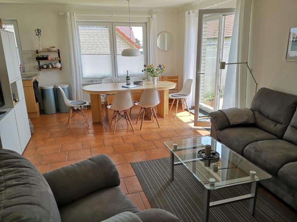 Posezení v ubytování Ferienhaus Lille Strandhus