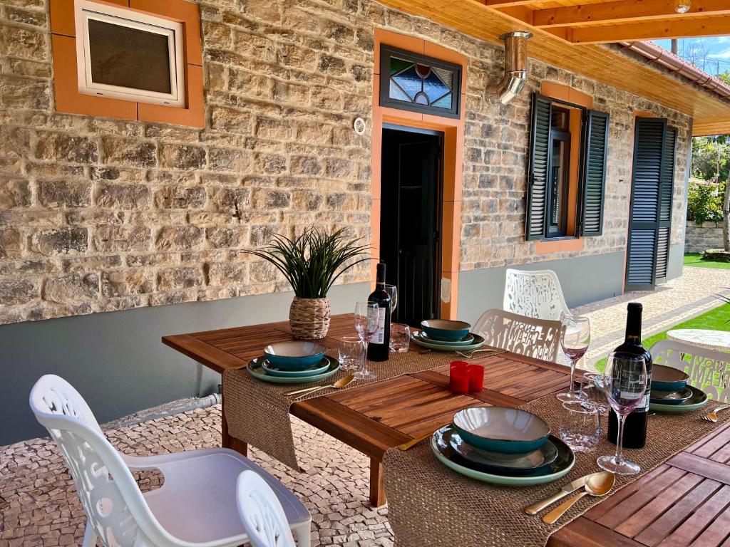 Χώρος καθιστικού στο Casa Flor do Monte