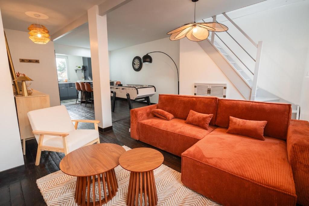 Χώρος καθιστικού στο Appartement 2 chambres pour 4 à 6 personnes Calais
