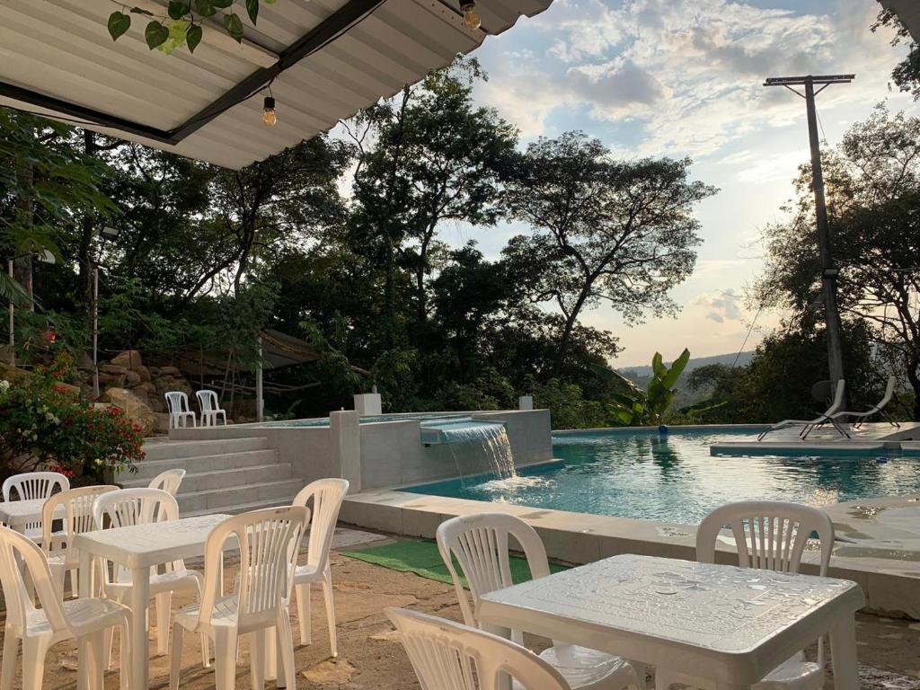 Bazén v ubytování Casa Quinta Confort-privado nebo v jeho okolí