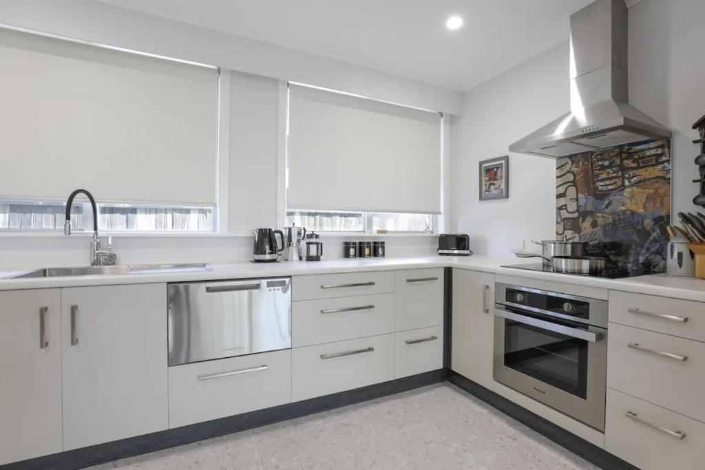 Køkken eller tekøkken på Kia Ora Apartment