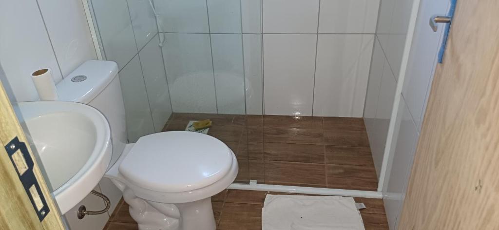 Koupelna v ubytování Casa de praia