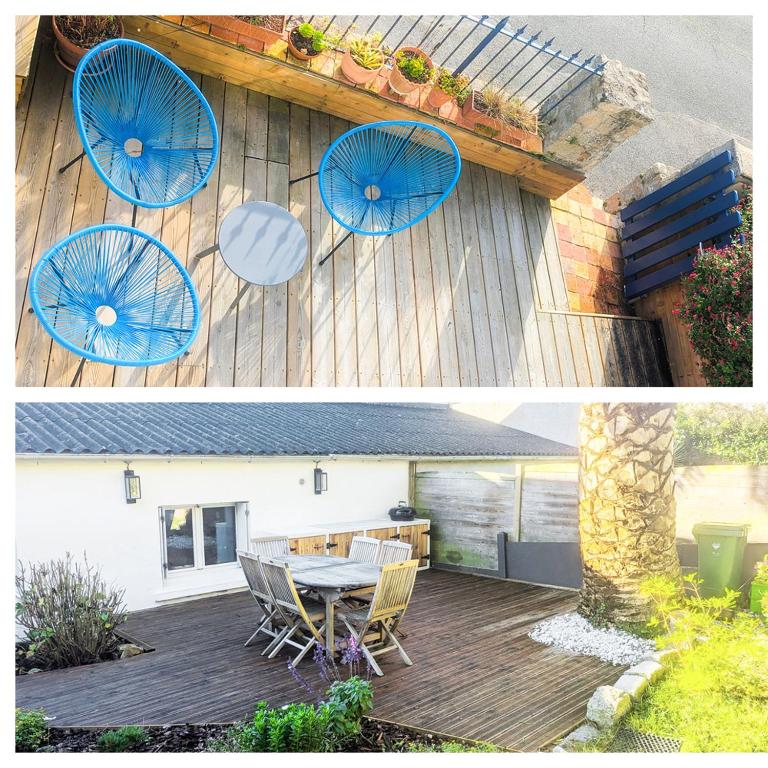 Jardin de l'établissement Maison avec vue mer à Saint-Pol-de-Léon