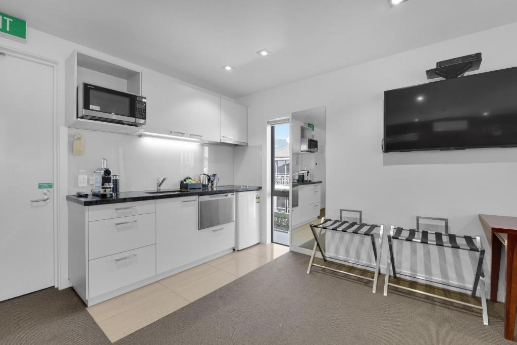 Kuchyň nebo kuchyňský kout v ubytování Delorenzo Studio Apartments