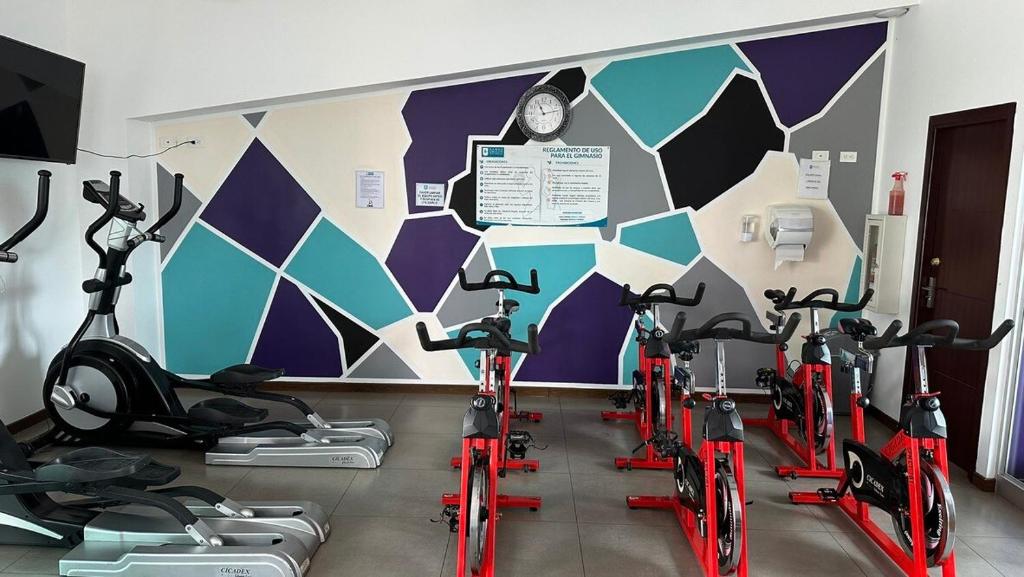Fitness centrum a/nebo fitness zařízení v ubytování Modern, large and equipped