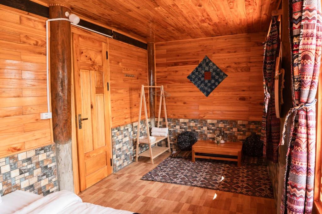 Posezení v ubytování Hmong Farmstay