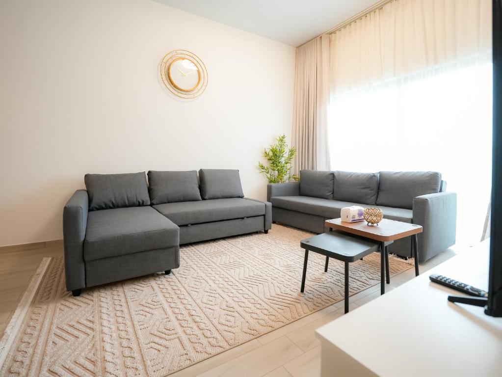 Posezení v ubytování Luxury 2 bedroom villa pool beach gym access