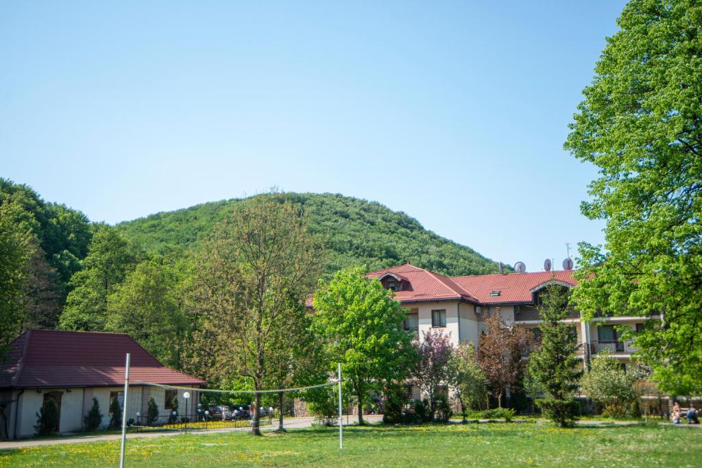 Nespecifikovaný výhled na hory nebo výhled na hory při pohledu z hotelu