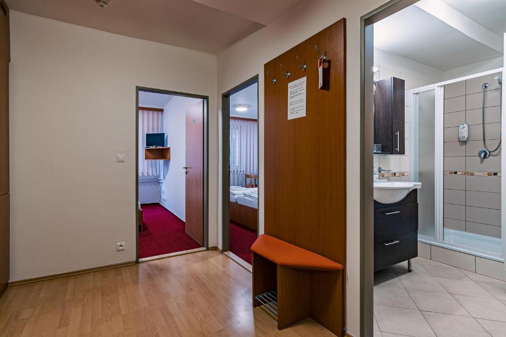 Koupelna v ubytování Hotel Garni VŠB TUO