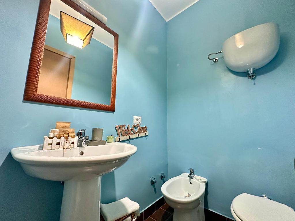 Koupelna v ubytování B&B Verzavò
