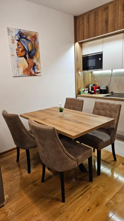 Kuchyň nebo kuchyňský kout v ubytování Zlatibor Centar Lux - Royal Apartman 544
