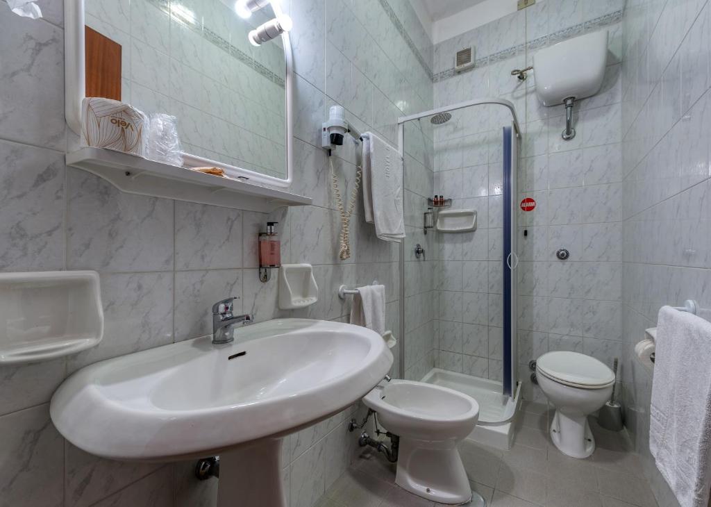 Koupelna v ubytování Hotel Barsotti