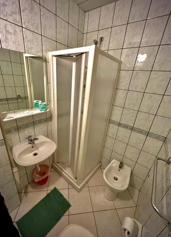 Koupelna v ubytování Hotel Sacramora