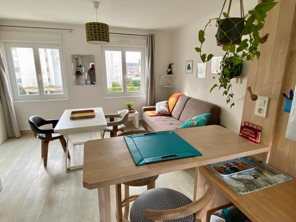 Χώρος καθιστικού στο Avril - Appartement Centre Ville Concarneau