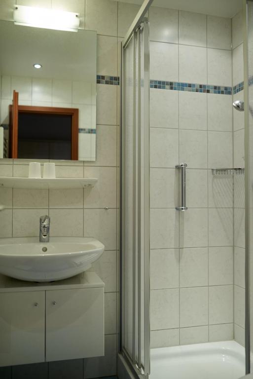 Koupelna v ubytování Pension Kueck