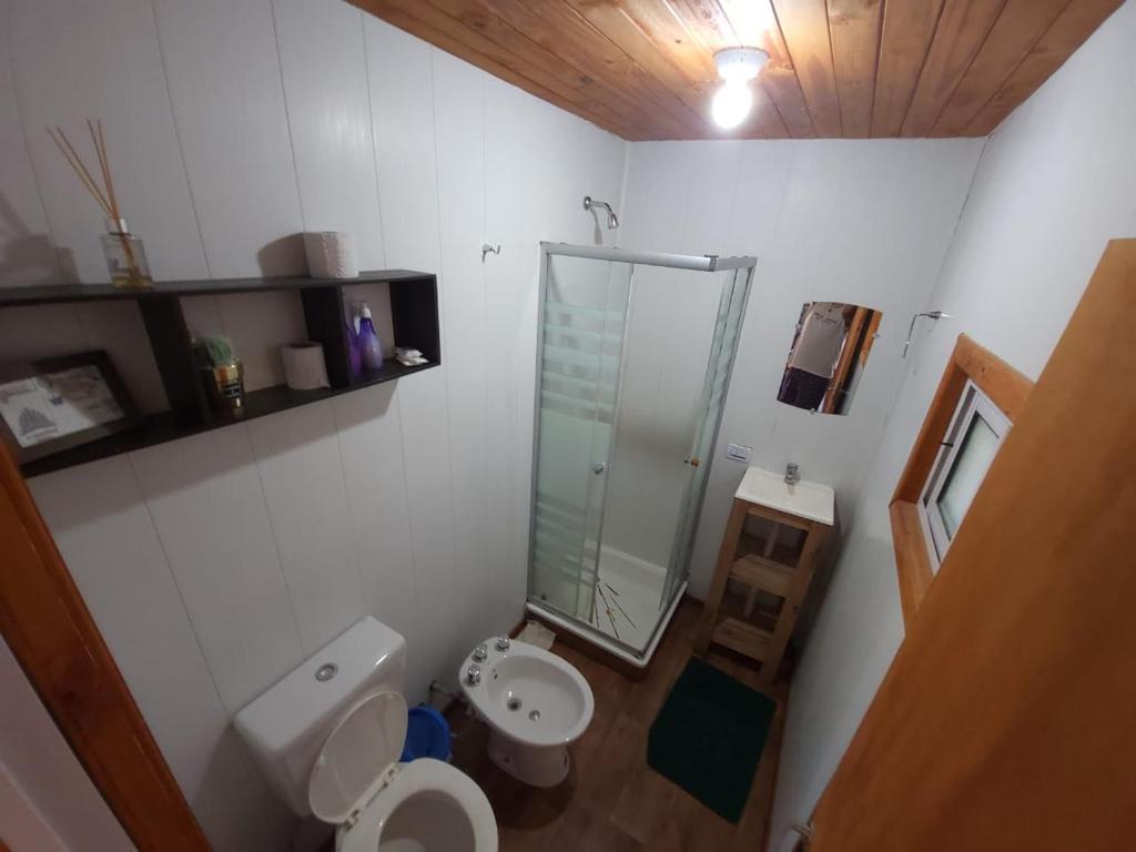 Koupelna v ubytování D'Charrúas Cabañas Chajarí