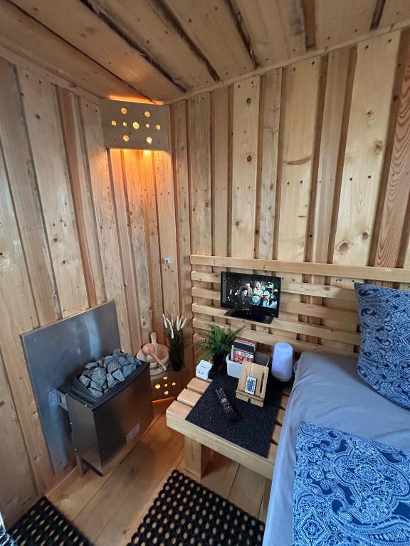 Posezení v ubytování Röhrencamp Schöten/Apolda