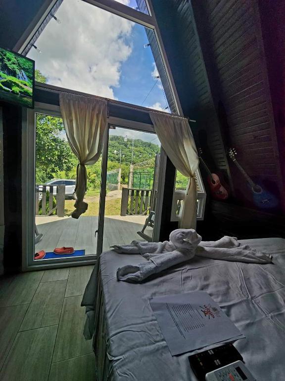 Postel nebo postele na pokoji v ubytování Cabaña Alpina