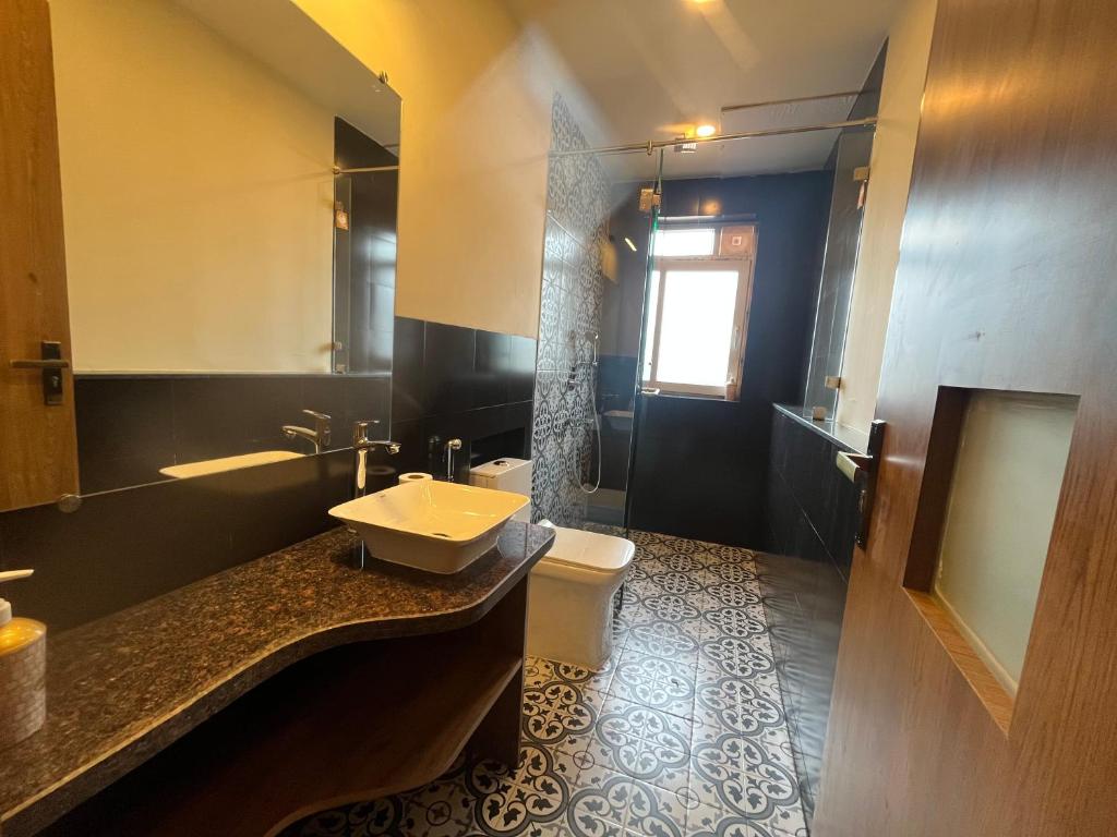 Koupelna v ubytování Hotel Lotus