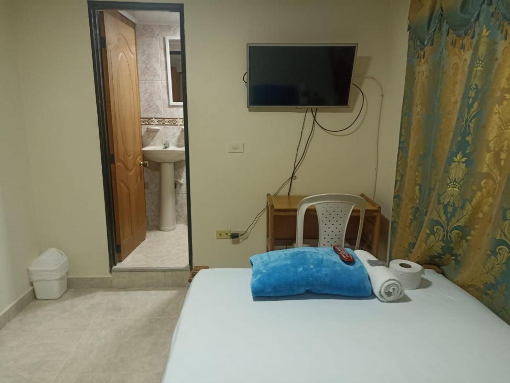 Postel nebo postele na pokoji v ubytování Hotel San Vicente