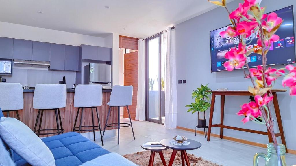 Kuchyň nebo kuchyňský kout v ubytování Departamento Nuevo y Moderno Totalmente Equipado