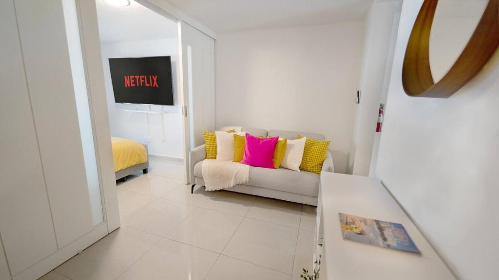 Posezení v ubytování Aquaville Dorado Moderna Villa 2
