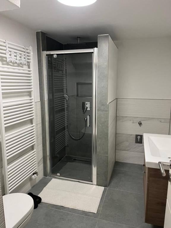 Koupelna v ubytování Wohnung