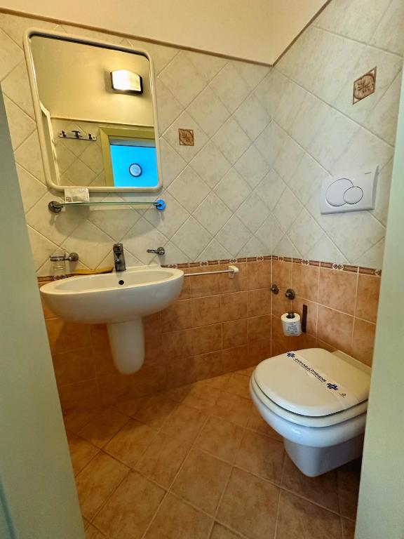 Koupelna v ubytování Hotel Sant'Angelo