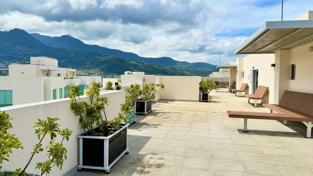 Nespecifikovaný výhled na hory nebo výhled na hory při pohledu z apartmánu