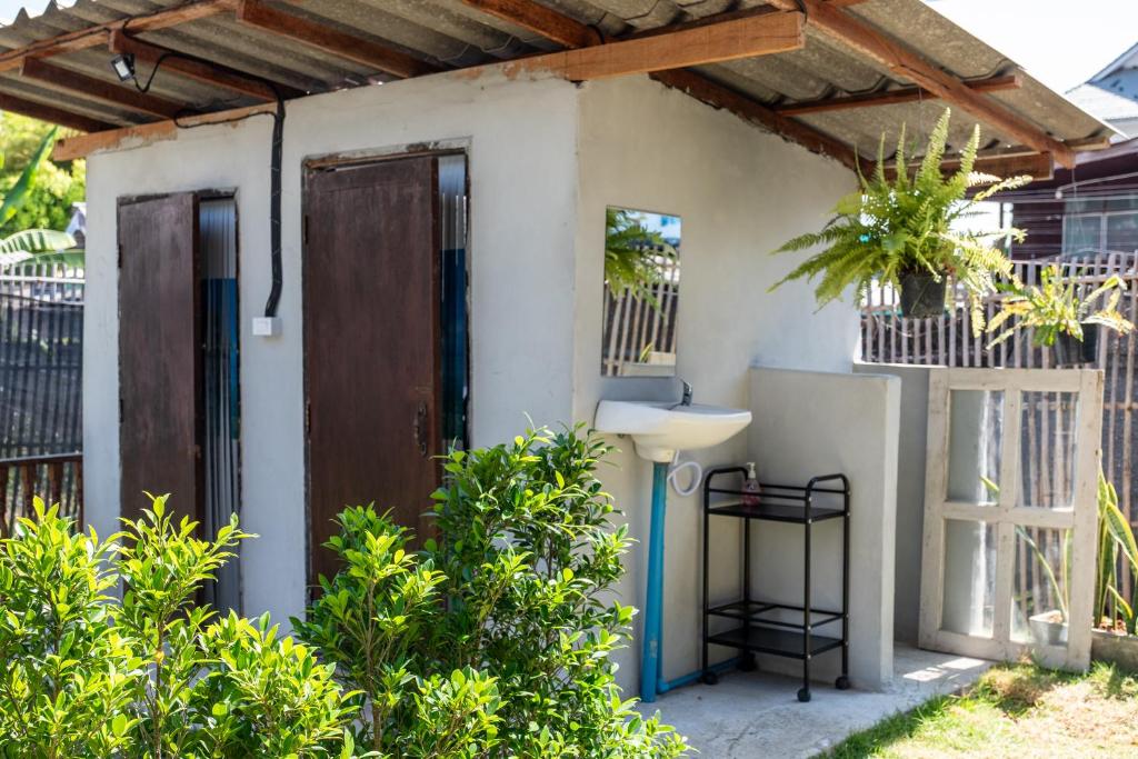 Balkón nebo terasa v ubytování Moon Garden Hostel