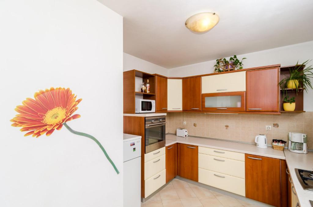 Kuchyň nebo kuchyňský kout v ubytování Holiday Home Tina