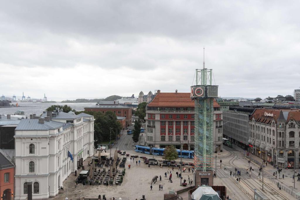 Nespecifikovaný výhled na destinaci Oslo nebo výhled na město při pohledu z hotelu
