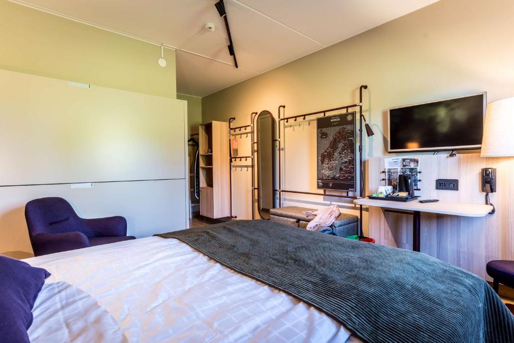 Postel nebo postele na pokoji v ubytování Scandic Kalmar
