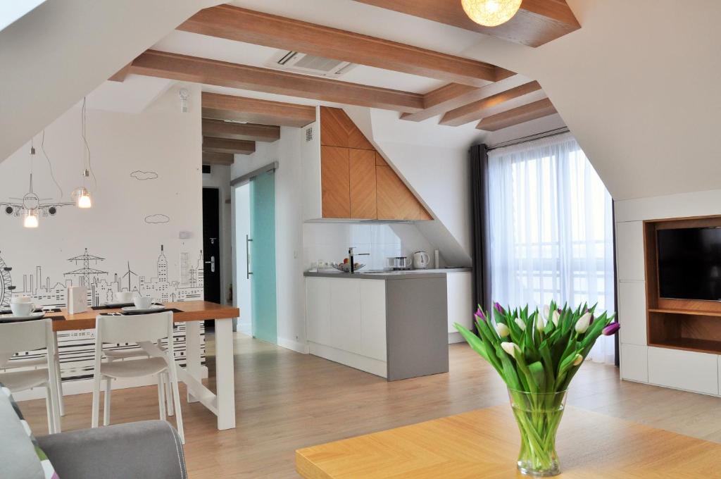 Kuchyňa alebo kuchynka v ubytovaní Apartament Rewa