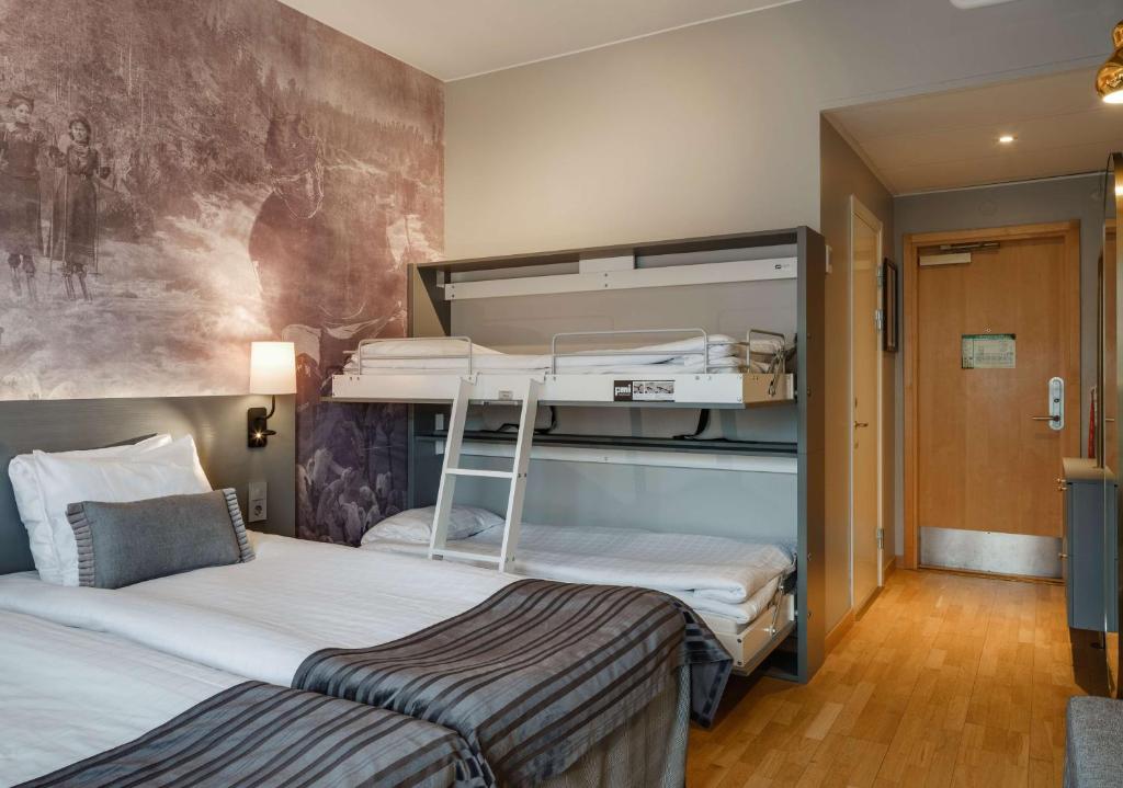 Postel nebo postele na pokoji v ubytování Scandic Skellefteå