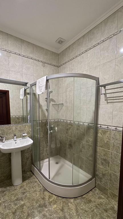 Koupelna v ubytování Hotel Sofia