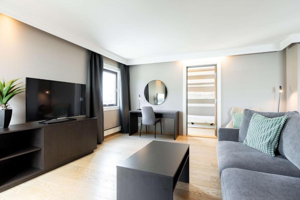 TV a/nebo společenská místnost v ubytování Scandic Stavanger Park