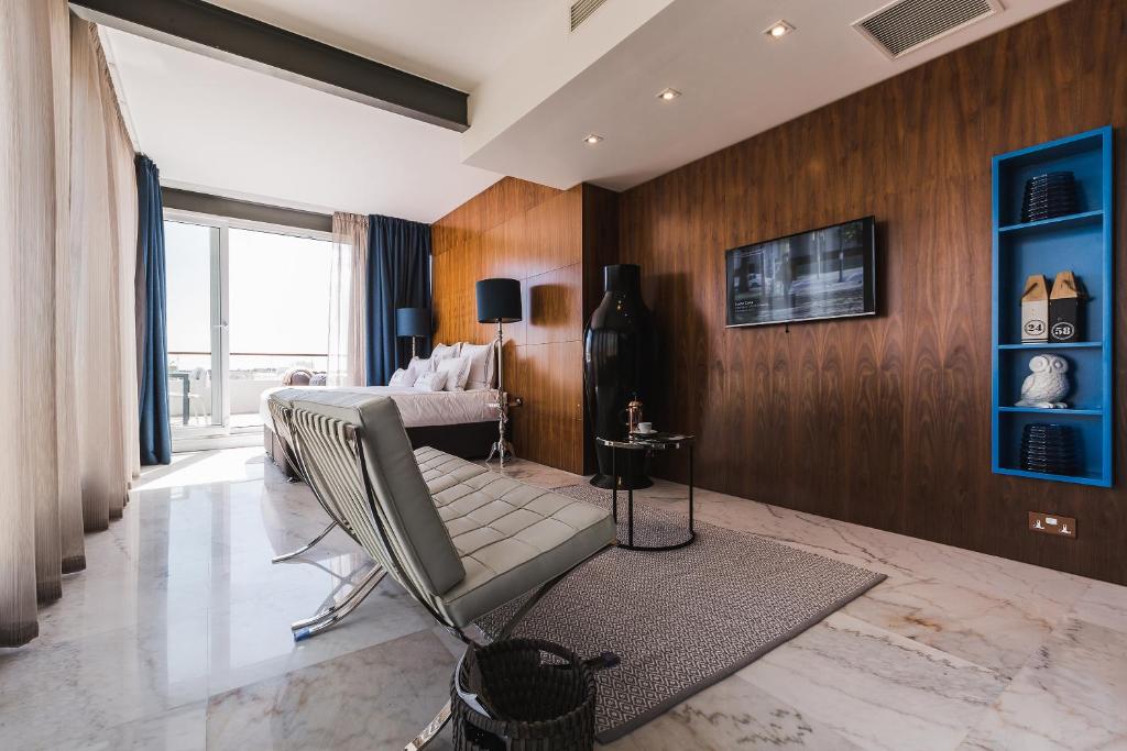 TV a/nebo společenská místnost v ubytování SU29 Boutique Hotel